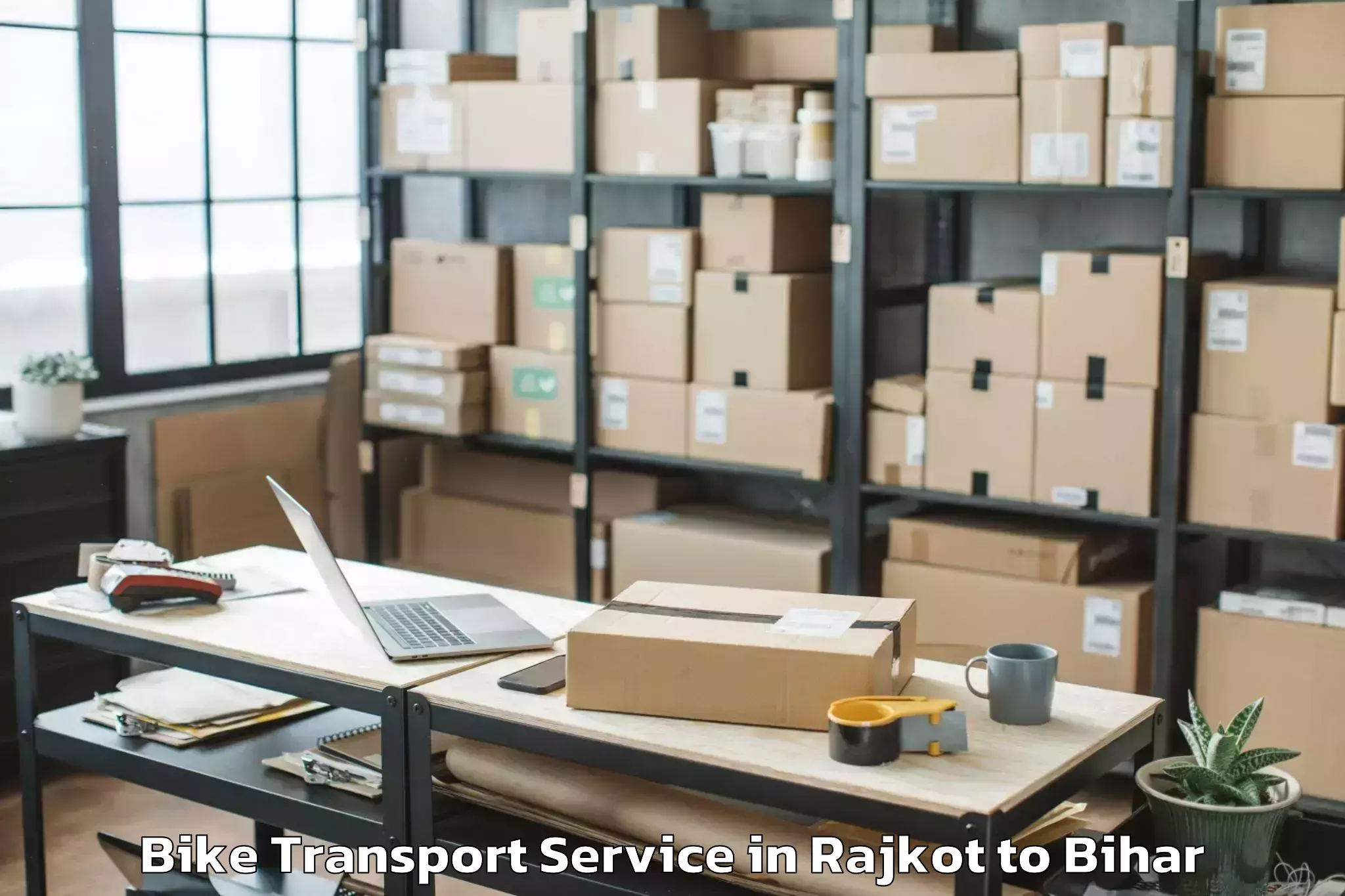 Efficient Rajkot to Dehri Bike Transport